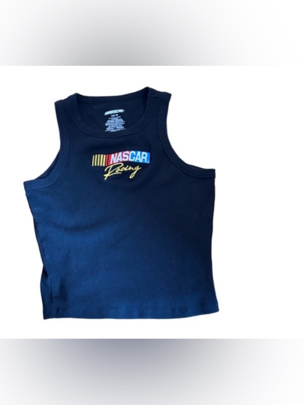 LG Black Kids NASCAR Racing Tank Top with Colorful Logo